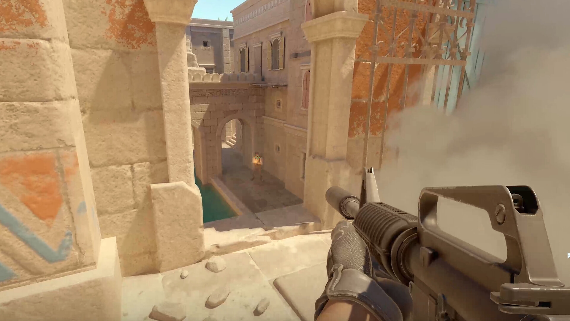 Prévia do Counter-Strike com informações em tela